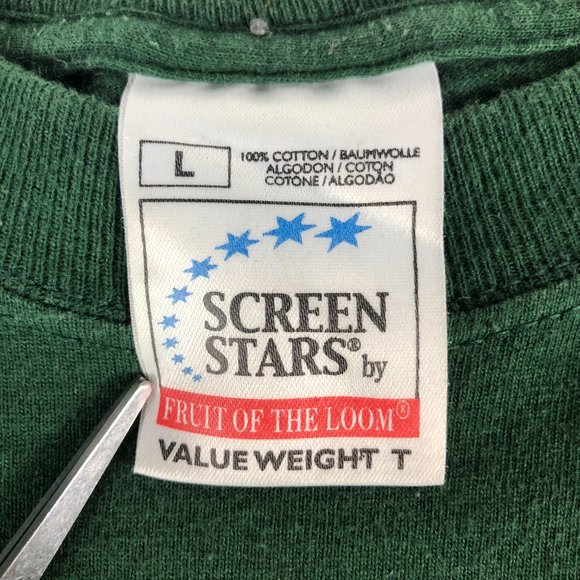 Vintage 1990's The Offspring Shirt Men's Medium Green Graphic Print Short Sleeve - Picture 6 of 9